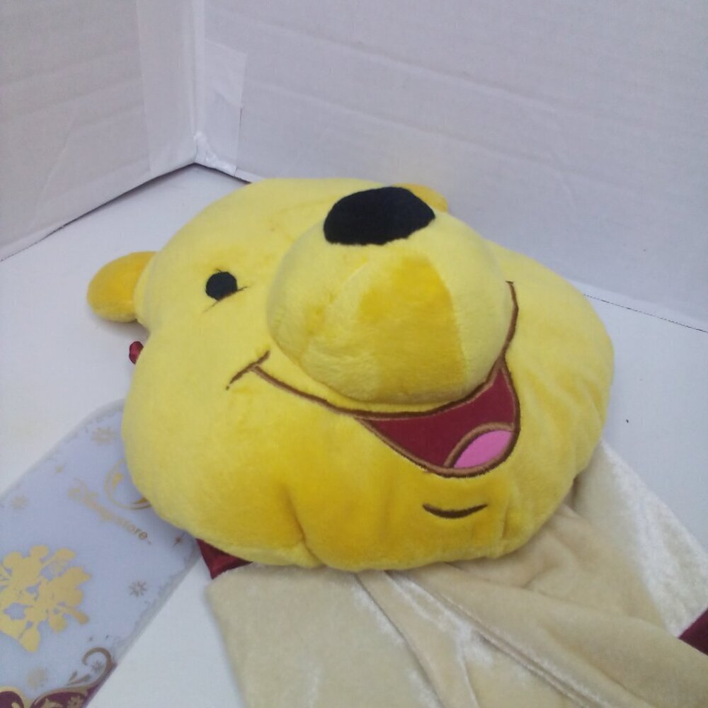 Disney Store Pooh Stocking Plush Head Satin Stocking Christmas Holiday NWT - Picture 3 of 15
